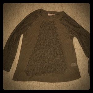 Dark green structured sweater